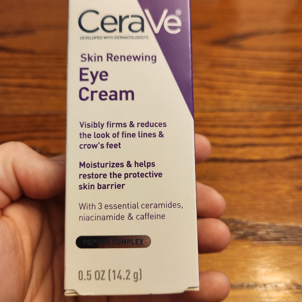 CeraVe Skin Renewing Eye Cream - Purple and White